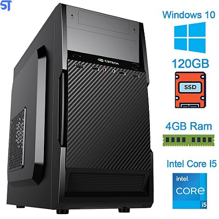 Computador Core i5 2500- HD SSD 120GB - Memória 4GB - Gab MT-25V2BK- Windows10