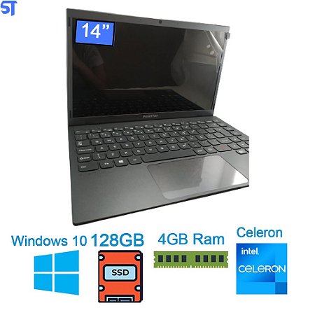Notebook Positivo Master N1250 - Dual Core N4020 4GB 128GB SSD Tela 14” Windows 10 Pro
