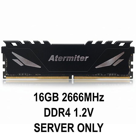 Memória RAM Servidor Atermiter 16GB 2666MHz DDR4, Game Memory PPX, ECC Registrada (REG-ECC 22-01)