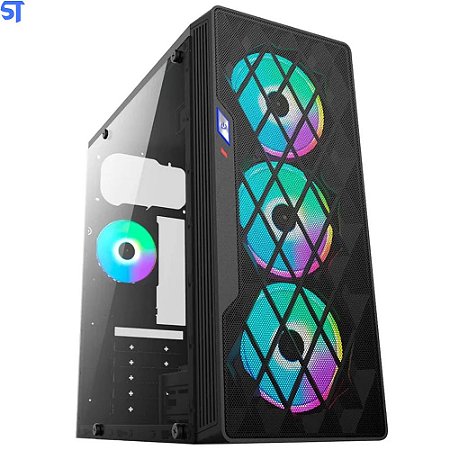 Gabinete Gamer BG-037 Preto Bluecase  S/ Fonte / USB 3.0