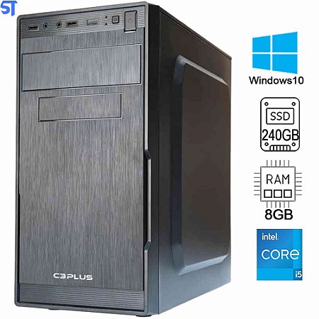 Computador Core i5-650- Memória Ram 8GB- HD SSD 240GB- Windows 10 + MousePad Brinde