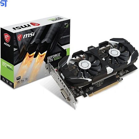 Placa de Vídeo Msi GeForce GTX 1050 Ti OC DUAL FAN 4GB GV-N105TOC-4GD GDdr5 PCI-EXP - MSI