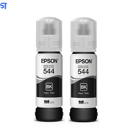 Kit Garrafas de Tinta Original Epson T544 Preta com 2 Unidades