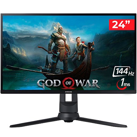 Monitor Gamer Samsung 24" Odyssey G3, Full HD, 144Hz, 1ms, FreeSync Premium, HDMI/Displayport, Ajuste de Altura