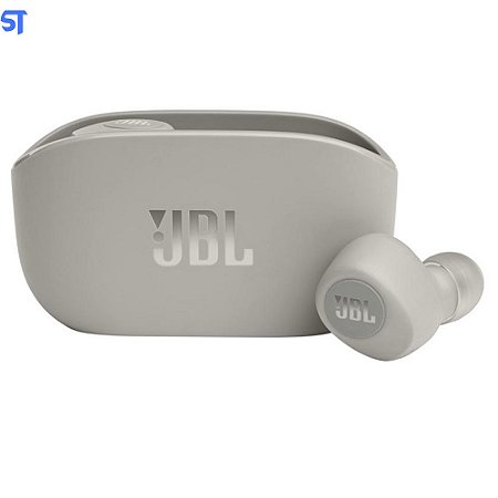 Fone de Ouvido Sem Fio Intra Auricular JBL Wave 100TWS, Bluetooth, com Microfone, Recarregável USB-C, Marfim - 28913514