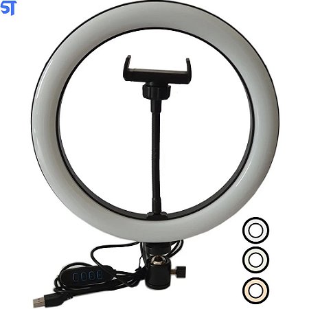 Iluminador Led Ring Light 26Cm 10.2" Knup KP-PL18