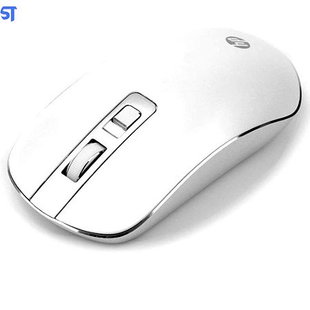Mouse Sem Fio HP S4000 Branco - Sensor Óptico Silencioso Ambidestro Resoluções até 1600 DPI - 4NE23PA