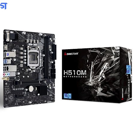 Placa Mãe Biostar H510MX/E 2.0, Chipset H510, Intel LGA 1200, mATX, DDR4