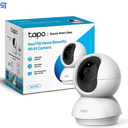 Câmera de Segurança Wi-Fi 360º TP-Link Full HD, Tapo C200, Compatível com Alexa