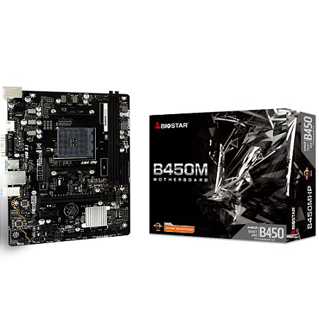 Placa Mãe Biostar B450MHP Ver 6.1, Chipset B450, AMD AM4, mATX, DDR4