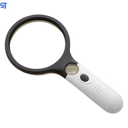 Lupa Handheld Com Led 3x 45x  Microscópio Ferramenta de Reparação de Jóias
