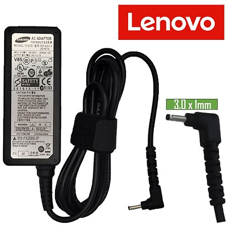 Fonte Para Notebook Samsung 19v 2.1a Pino de 3.0 x 1mm Para Np350xaa- Expert X30- Flash F30- Essentials E30