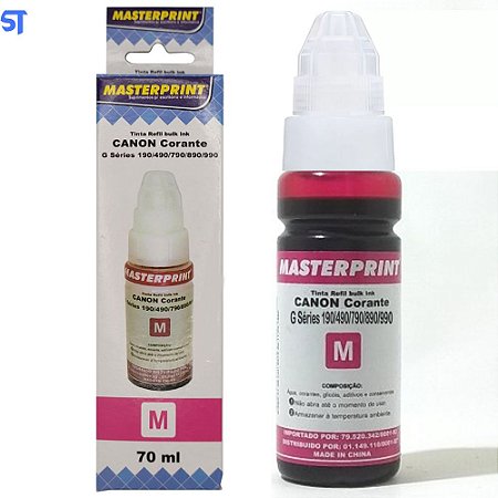 Refil de Tinta Compatível Canon Bulk Ink G Corante Magento M 70ML MasterPrint