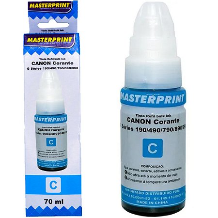 Refil de Tinta Compatível Canon Bulk Ink G Corante Ciano C 70ML MasterPrint