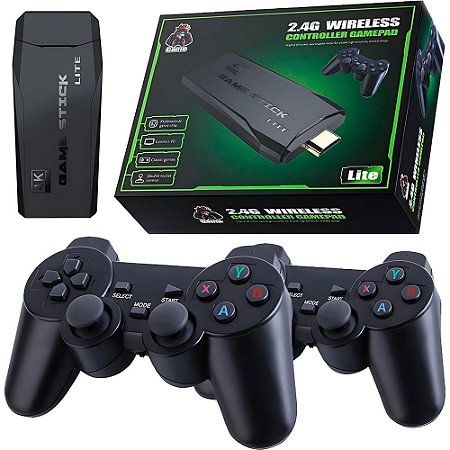 Vídeo Game Retrô, Lite 4k, 10.000 Jogos, HDMI, USB, Game Stick 4K, Com 2 Controles
