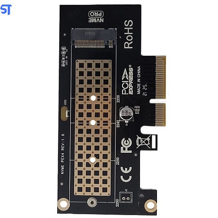 Placa Pcie Express 3.0  x4 x8 x16 Adaptador Para SSD M.2 NVME - JEYI