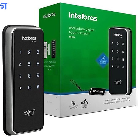 Fechadura Digital FR 201 Preto e Cinza Intelbras
