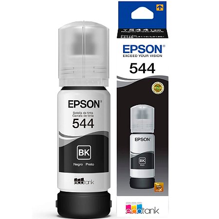 Refil de Tinta Epson Preto 544-T544120 Original Para EcoTank L3110 L5190 L3150 L3210 L3250 Rende 4.500 Paginas (Caixa)