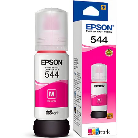 Refil de Tinta Epson Magento 544-T544320 Original Para L3110/L3150 Rende 7.500 Páginas (Na Caixa)