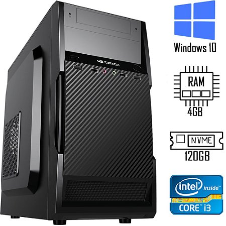 Computador Core i3-2100- HD SSD ST 120GB - Memória 4GB - Gab MT-25V2BK- Windows 10