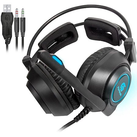 Headset Gamer RGB Vickers Preto FORTREK