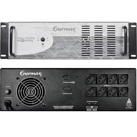 Nobreak Para Racker Servidor UPS MP II 1500VA R19  BIV AUT 2 Baterias USB Enermax