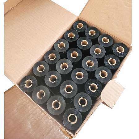 Bobina Ribbon Cera G42-R (Caixa Com 24 Unidades) 110mm Com 74 Metros Para Elgin L42 -Zebra Tlp-2844 | Argox Os 214 Tt