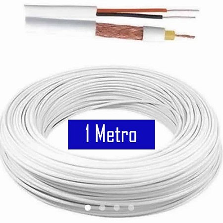 Metro de Cabo Coaxial Hib RF4MMCEL (F) 4mm 75 Ohms Branco – DB NU BC (Venda por Metro)