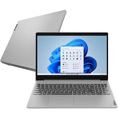 Notebook Lenovo Ultrafino IdeaPad 3i Intel Core i5-10210U, 8GB, SSD 256GB, Windows 11, 15.6, Prata - 82BS000GBR