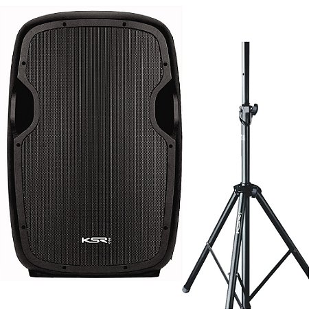 Caixa De Som 12 Polegadas Ativa K812 KSR Pro Usb Bluetooth 500w Com Tripé