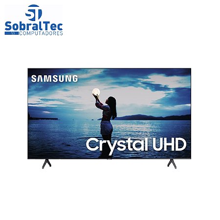 Smart TV Crystal 50´ 4K UHD Samsung, 2 HDMI, 1 USB, Bluetooth, Wi-Fi, HDR, Cinza Escuro - UN50TU7020GXZD