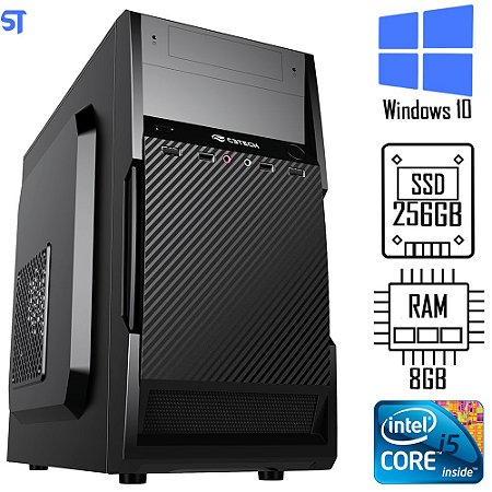 Computador Core i5 2400- HD SSD 256GB - Memória 8GB NT- Gab MT-25V2BK- Windows10
