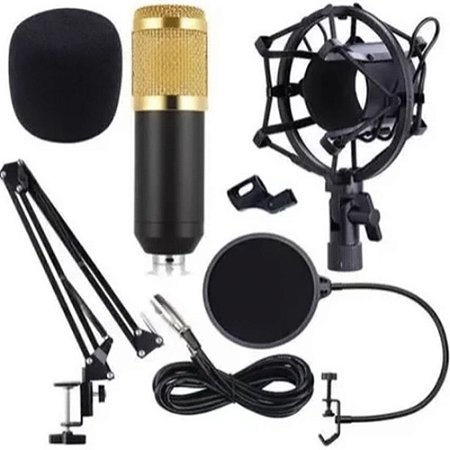 KIT Setup Podcast Completo - Mesa 04 Canais BT + 02 Microfones Condensador Profissional