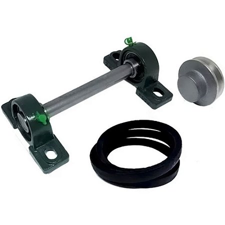 Kit 2 Mancal Pedestal P204 com Rolamento 20mm com Eixo 60cm