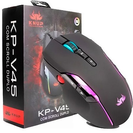 Mouse Gamer com fio Sensor PIXART 3212 Knup KP-V45