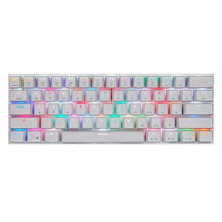 Motospeed CK62 bluetooth USB Wired Dual-Mode Outemu Switch RGB Mechanical Gaming Keyboard - White Red Switch