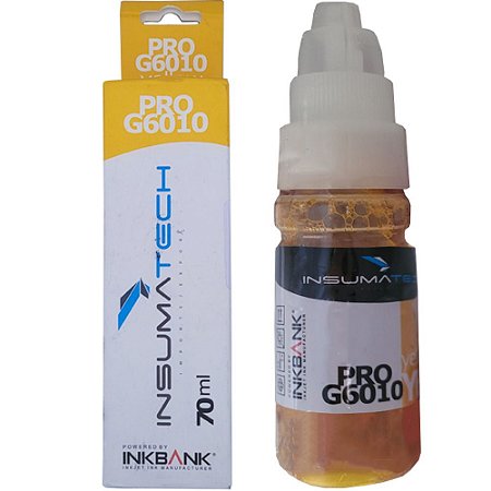 Refil de Tinta Compatível com Canon Insumatech Pro G6010 Corante Amarelo  70 ml