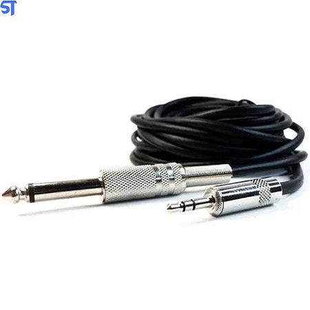 Cabo P2 Stereo X P10 Mono Metal 25 Metros Excelente