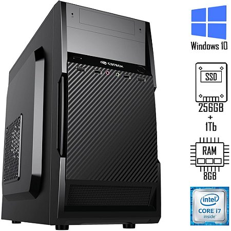 Computador Core i7-3770-HD SSD 256GB -Memória Ram 8GB -Com 1TB SSD de Armazenamento Extra- Windows 10