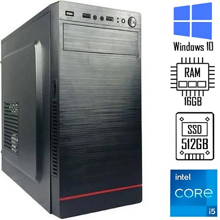Computador Core i5 11400- HD SSD 512GB - Memória 16GB DDR4- Gab GD GTM11 - Windows10