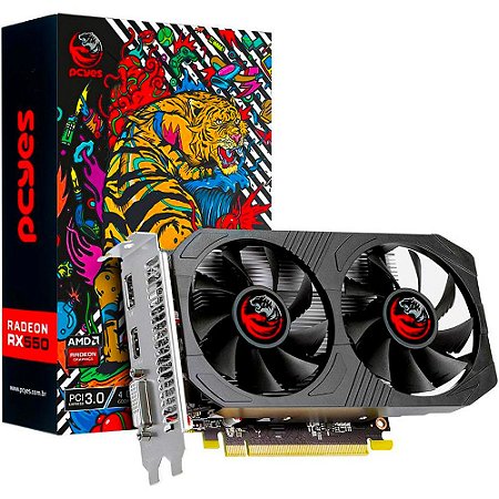 Placa de Vídeo RX 550 Radeon Graffiti Series Pcyes AMD, 4 GB GDDR5, 128 Bits, Dual Fan