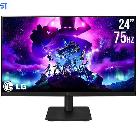 Monitor Gamer LG 23.8" 75Hz LED Full HD, IPS, HDMI, VESA, FreeSync, Sem Bordas, Preto - 24MP400