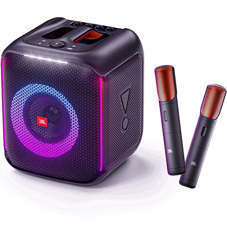 Caixa de Som Bluetooth JBL PartyBox Encore Com 2 Microphones 100W - Power Ful Bass Boost JBLPBENCORE2MICBR