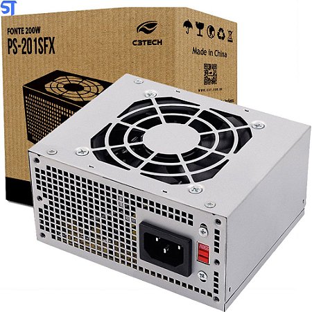 Fonte SFX 200W PS-201SFX sem cabo C3Tech