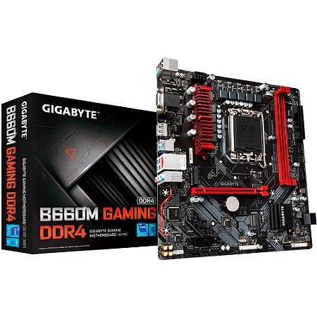 Placa Mãe Gigabyte B660 Gaming, Intel LGA 1700, mATX, DDR4, RGB - B660M GAMING DDR4