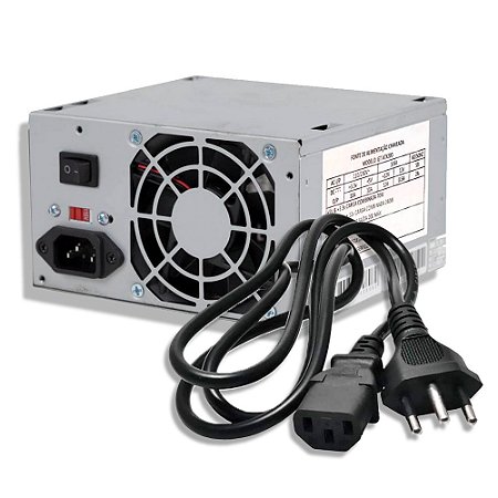 Fonte De Alimentação ATX 200W Potência Real Goldentec GT200R Com Cabo de Força