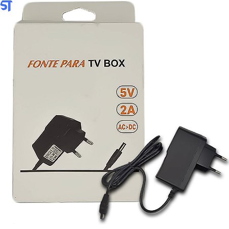 Fonte Ac/Dc 5V 2000mA Bivolt Verd Para Tv Box