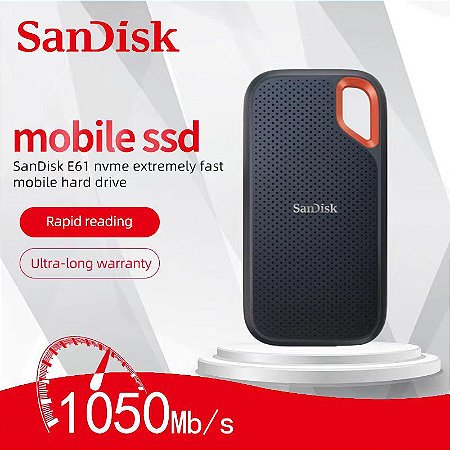 Sandisk 1tb ssd disco rígido externo portátil 1050 mb/s usb 3.2 gen 2 hd 500gb 2tb unidade de estado sólido para portáti