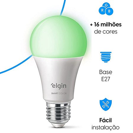 Lâmpada Led Bulb A60 10W Bivolt Smart  Col - Elgin