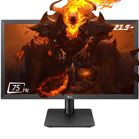 Monitor Gamer LG 21.5 LED Full HD, 75Hz, 5ms, HDMI, FreeSync - 22MP410-B